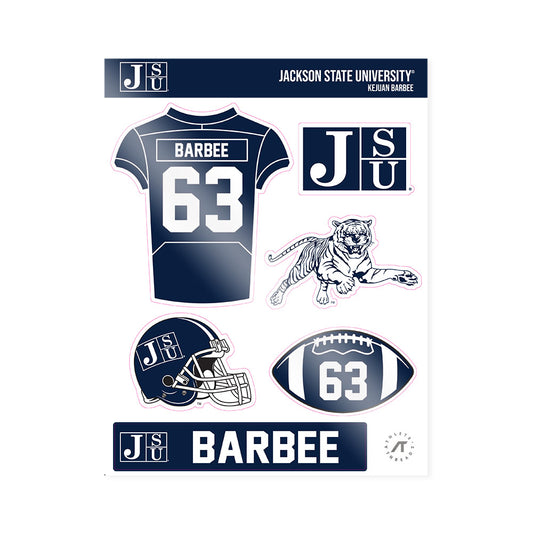 Jackson State - NCAA Football : Kejuan Barbee - Sticker Sheet-0