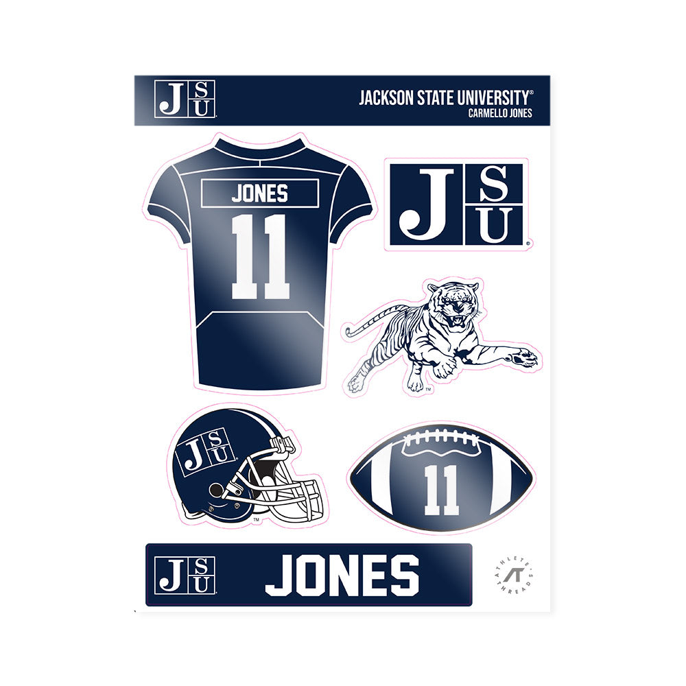 Jackson State - NCAA Football : Carmello Jones - Sticker Sheet-0