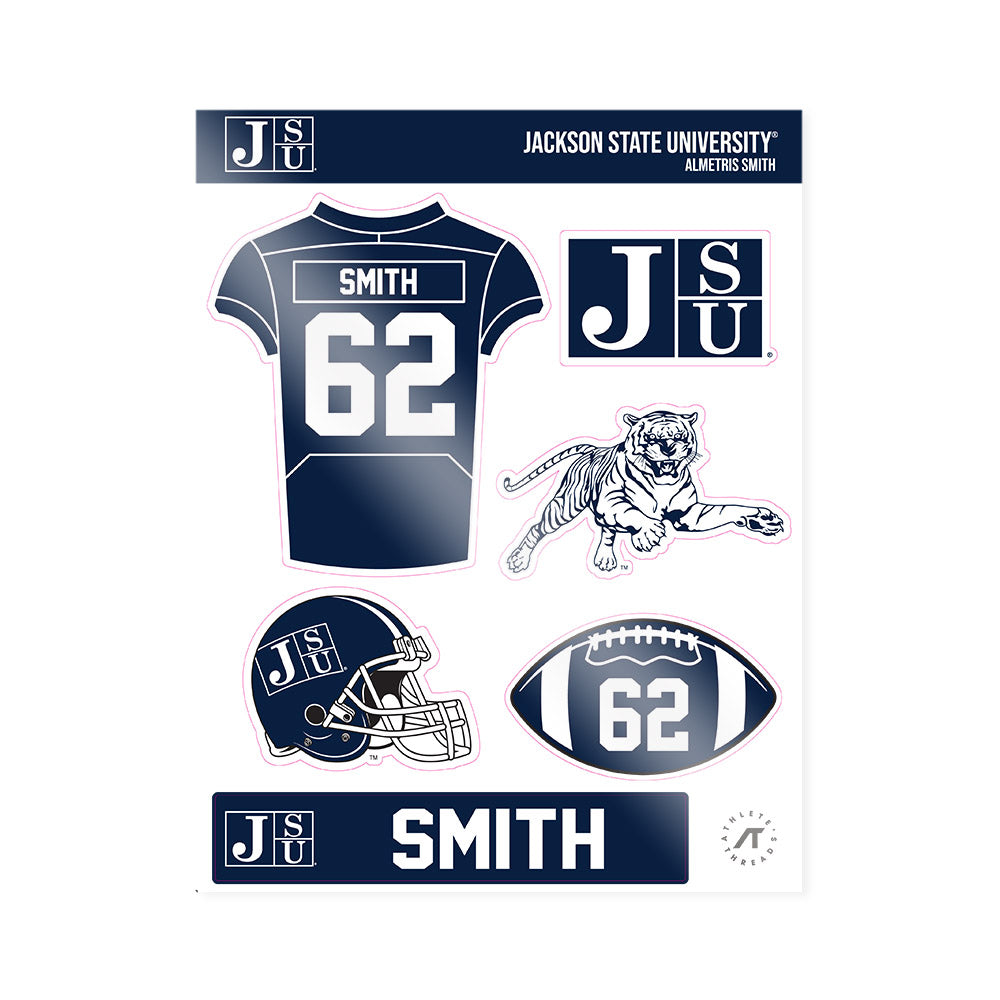 Jackson State - NCAA Football : Almetris Smith - Sticker Sheet-0