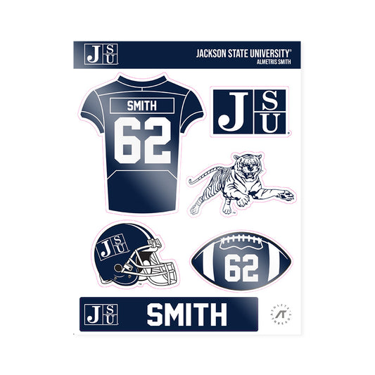 Jackson State - NCAA Football : Almetris Smith - Sticker Sheet-0