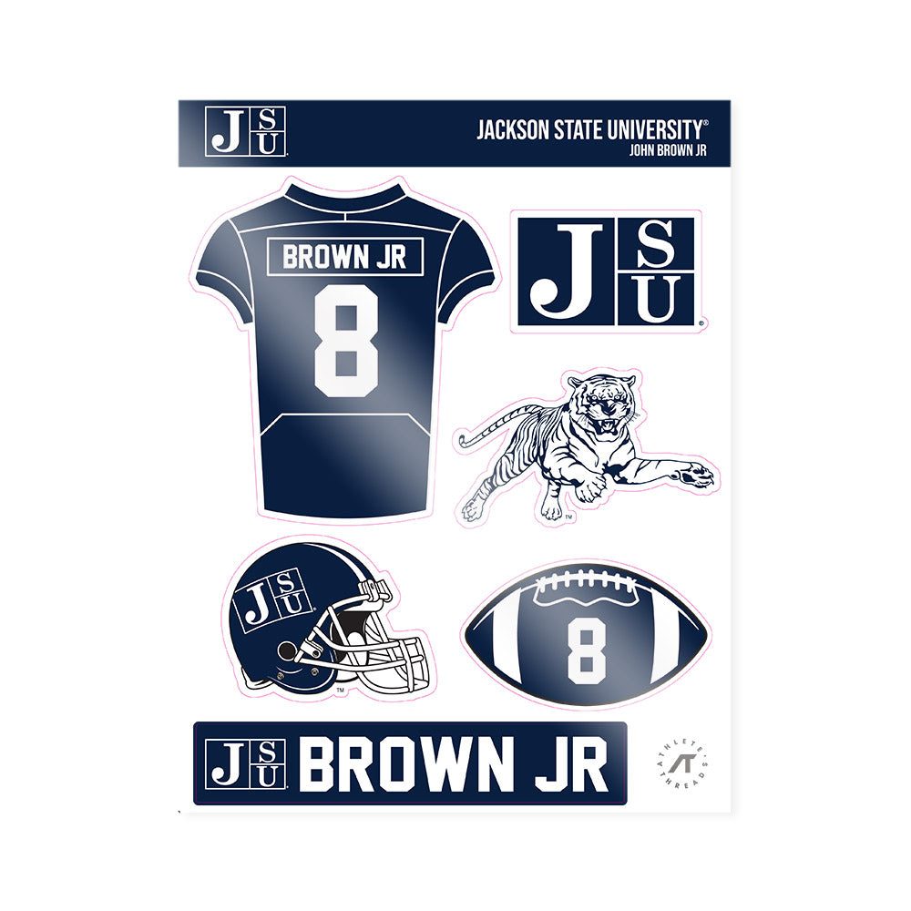 Jackson State - NCAA Football : John Brown Jr - Sticker Sheet-0