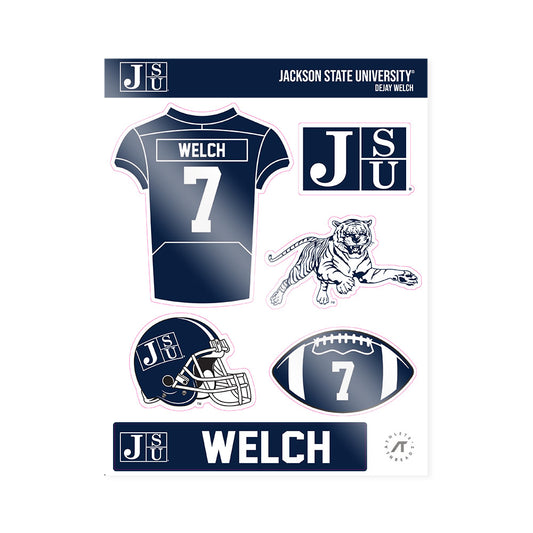 Jackson State - NCAA Football : DeJay Welch - Sticker Sheet-0