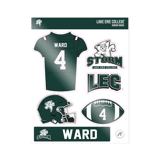 Lake Erie College - NCAA Football : Kemari Ward - Sticker Sheet-0