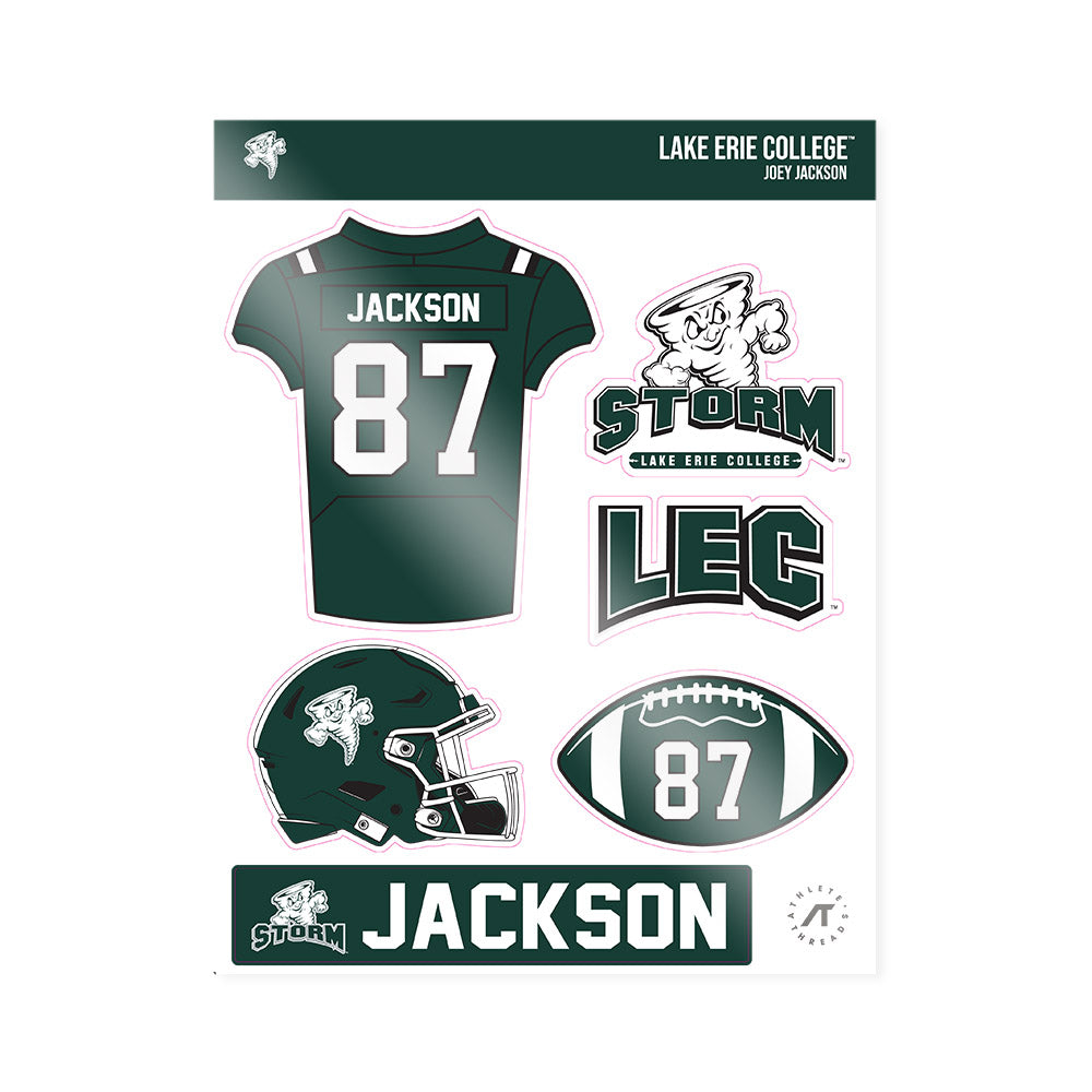 Lake Erie College - NCAA Football : Joey Jackson - Sticker Sheet-0