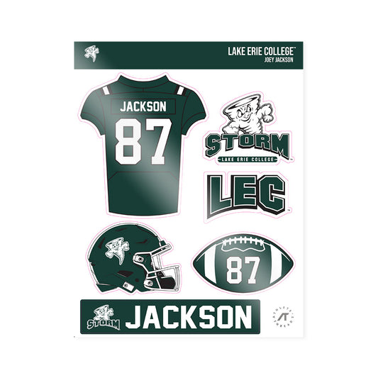 Lake Erie College - NCAA Football : Joey Jackson - Sticker Sheet-0