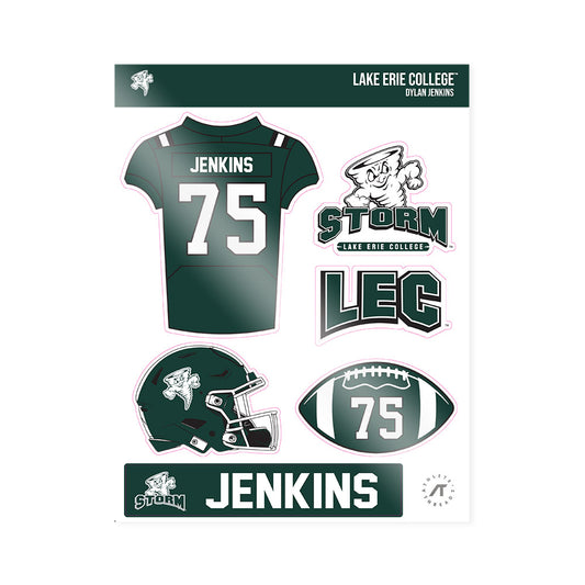 Lake Erie College - NCAA Football : Dylan Jenkins - Sticker Sheet-0