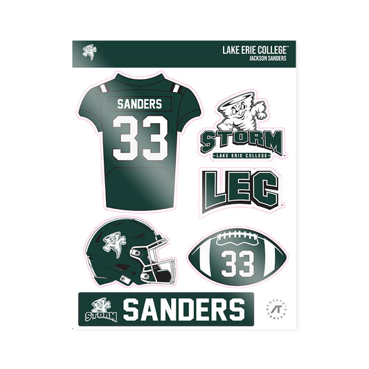 Lake Erie College - NCAA Football : Jackson Sanders - Sticker Sheet-0