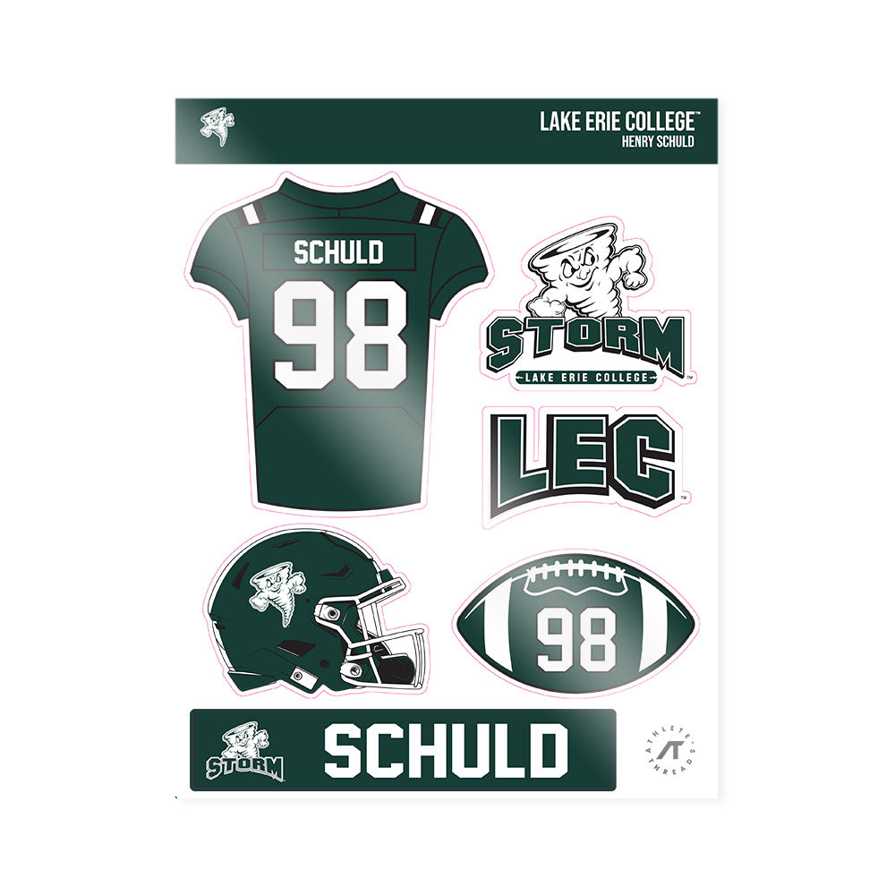 Lake Erie College - NCAA Football : Henry Schuld - Sticker Sheet-0