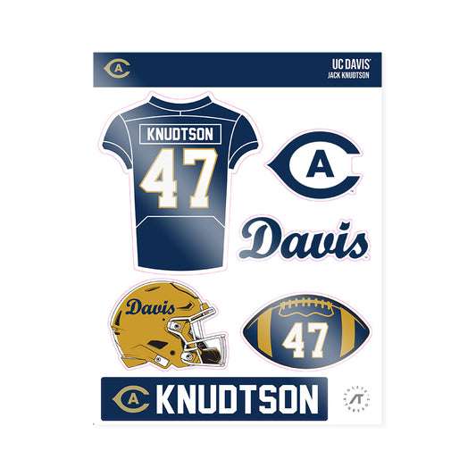 UC Davis - NCAA Football : Jack Knudtson - Sticker Sheet-0
