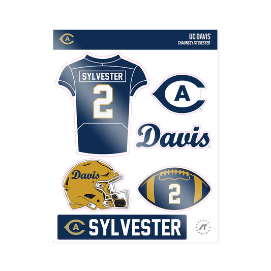 UC Davis - NCAA Football : Chauncey Sylvester - Sticker Sheet-0