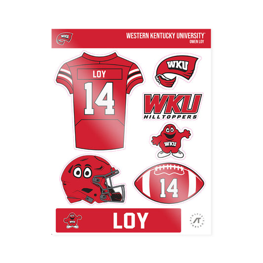 Western Kentucky - NCAA Football : Owen Loy - Sticker Sheet-0