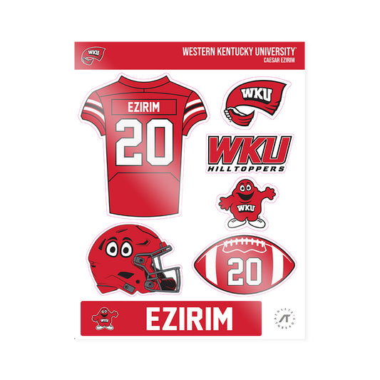 Western Kentucky - NCAA Football : Caesar Ezirim - Sticker Sheet-0