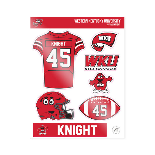 Western Kentucky - NCAA Football : Josaiah Knight - Sticker Sheet-0