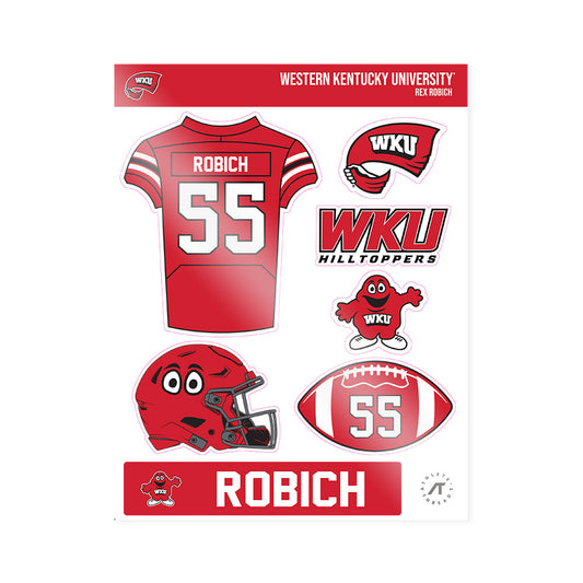 Western Kentucky - NCAA Football : Rex Robich - Sticker Sheet-0
