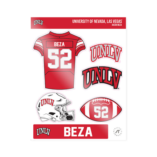 UNLV - NCAA Football : Jacob Beza - Sticker Sheet-0