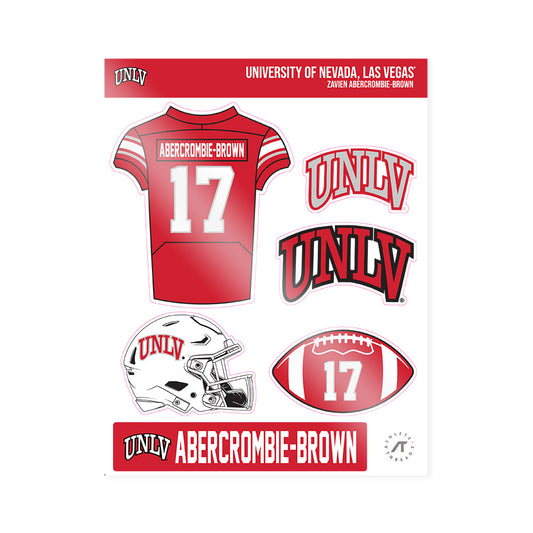 UNLV - NCAA Football : Zavien Abercrombie-Brown - Sticker Sheet-0