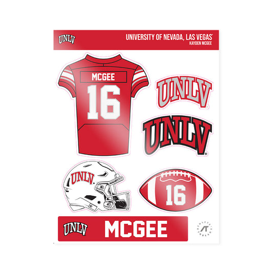 UNLV - NCAA Football : Kayden McGee - Sticker Sheet-0