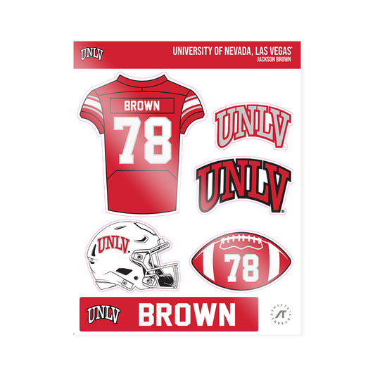 UNLV - NCAA Football : Jackson Brown - Sticker Sheet-0