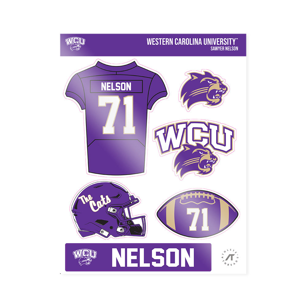 Western Carolina - NCAA Football : Sawyer Nelson - Sticker Sheet-0