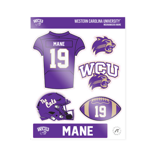 Western Carolina - NCAA Football : Mouhamadou Mane - Sticker Sheet-0