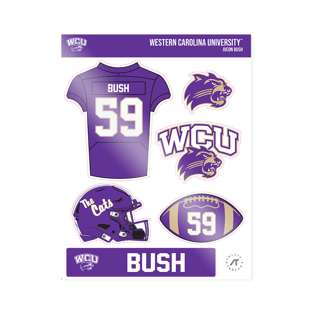 Western Carolina - NCAA Football : JVeon Bush - Sticker Sheet-0