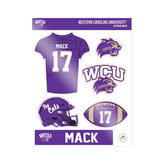 Western Carolina - NCAA Football : Jatorian Mack - Sticker Sheet-0