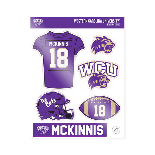 Western Carolina - NCAA Football : RYAN MCKINNIS - Sticker Sheet-0