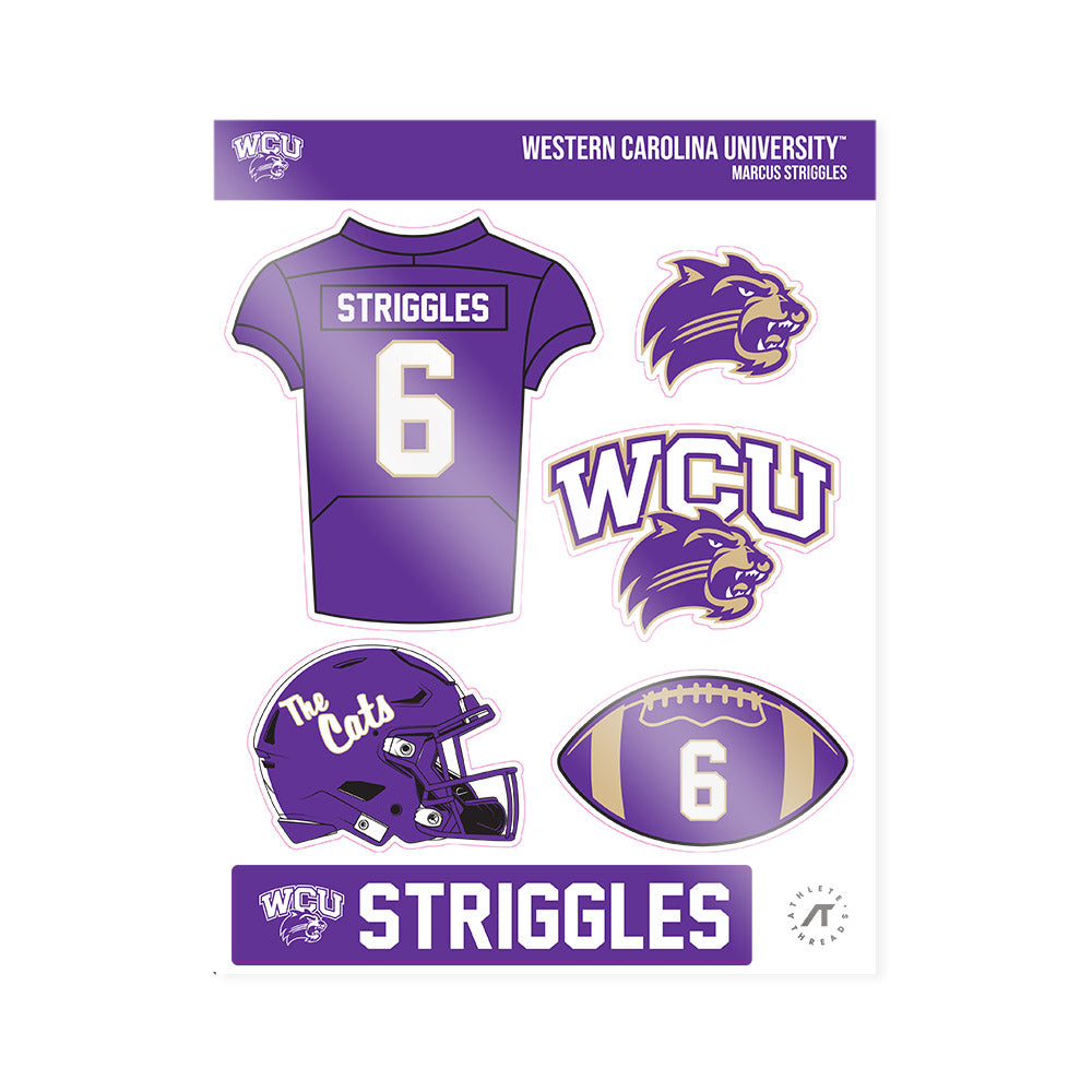 Western Carolina - NCAA Football : Marcus Striggles - Sticker Sheet-0