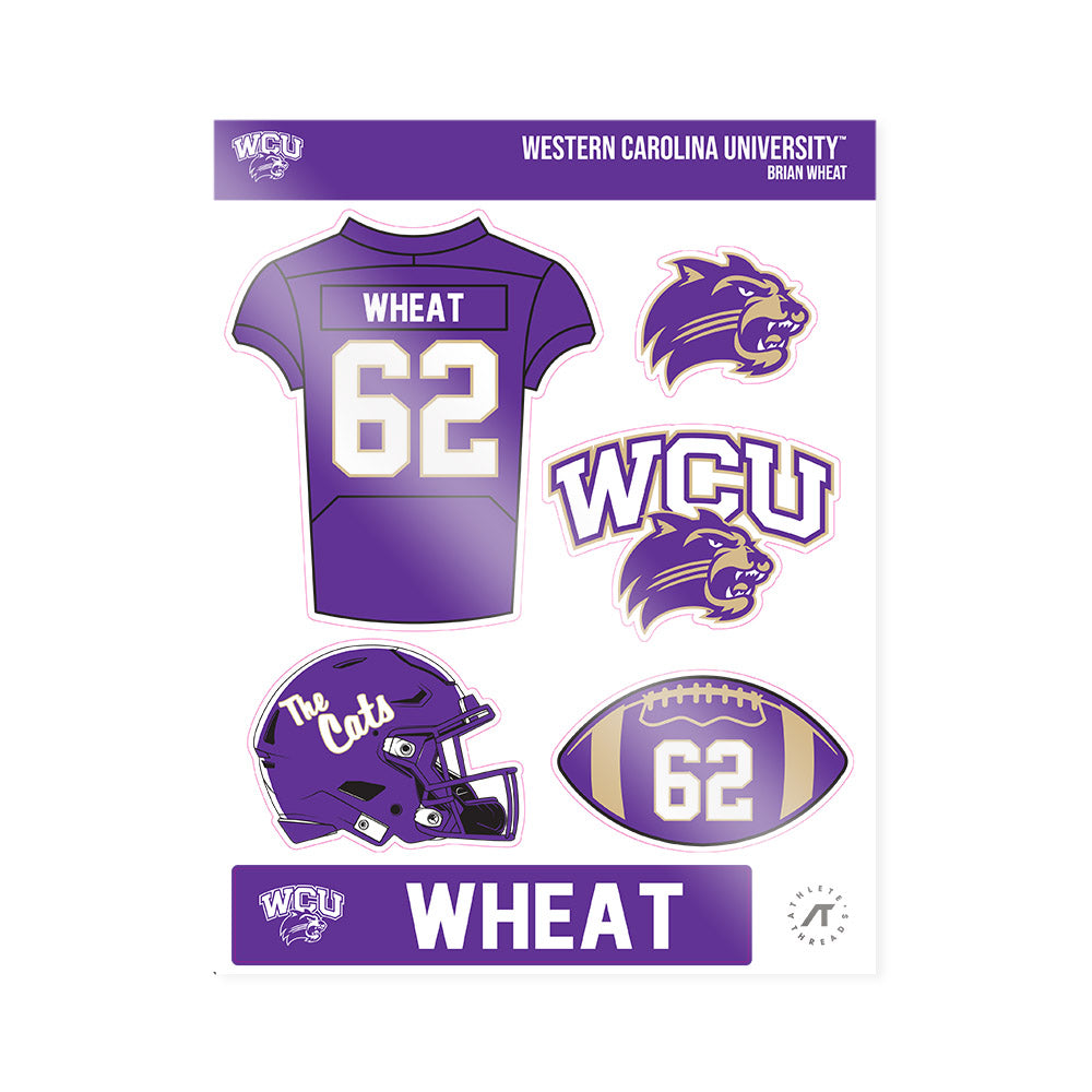 Western Carolina - NCAA Football : Brian Wheat - Sticker Sheet-0