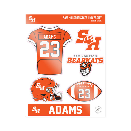 SHSU - NCAA Football : Railyn Adams - Sticker Sheet-0