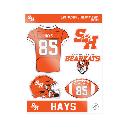 SHSU - NCAA Football : Cade Hays - Sticker Sheet-0