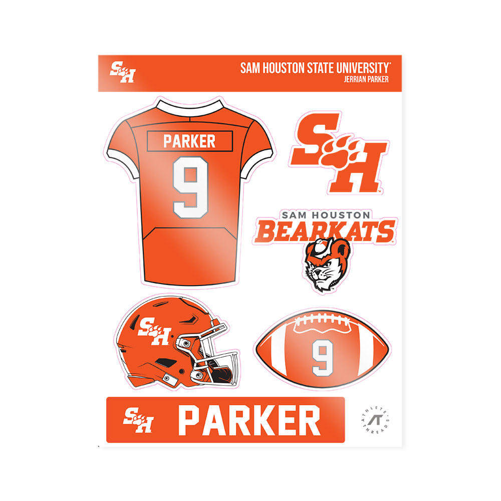 SHSU - NCAA Football : Jerrian Parker - Sticker Sheet-0