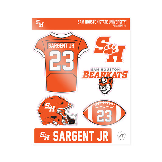 SHSU - NCAA Football : AJ Sargent Jr - Sticker Sheet-0