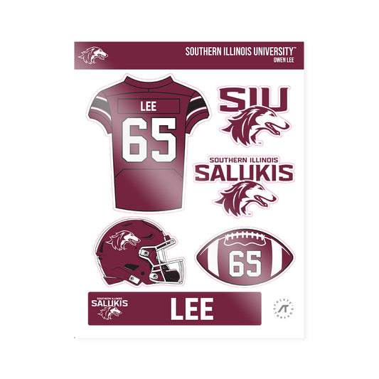 SIU Carbondale - NCAA Football : Owen Lee - Sticker Sheet-0