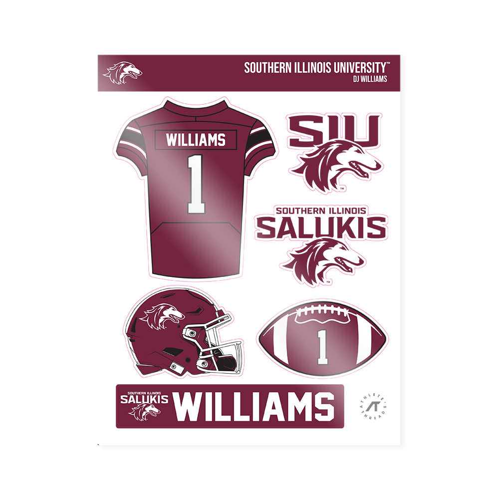 SIU Carbondale - NCAA Football : DJ Williams - Sticker Sheet-0