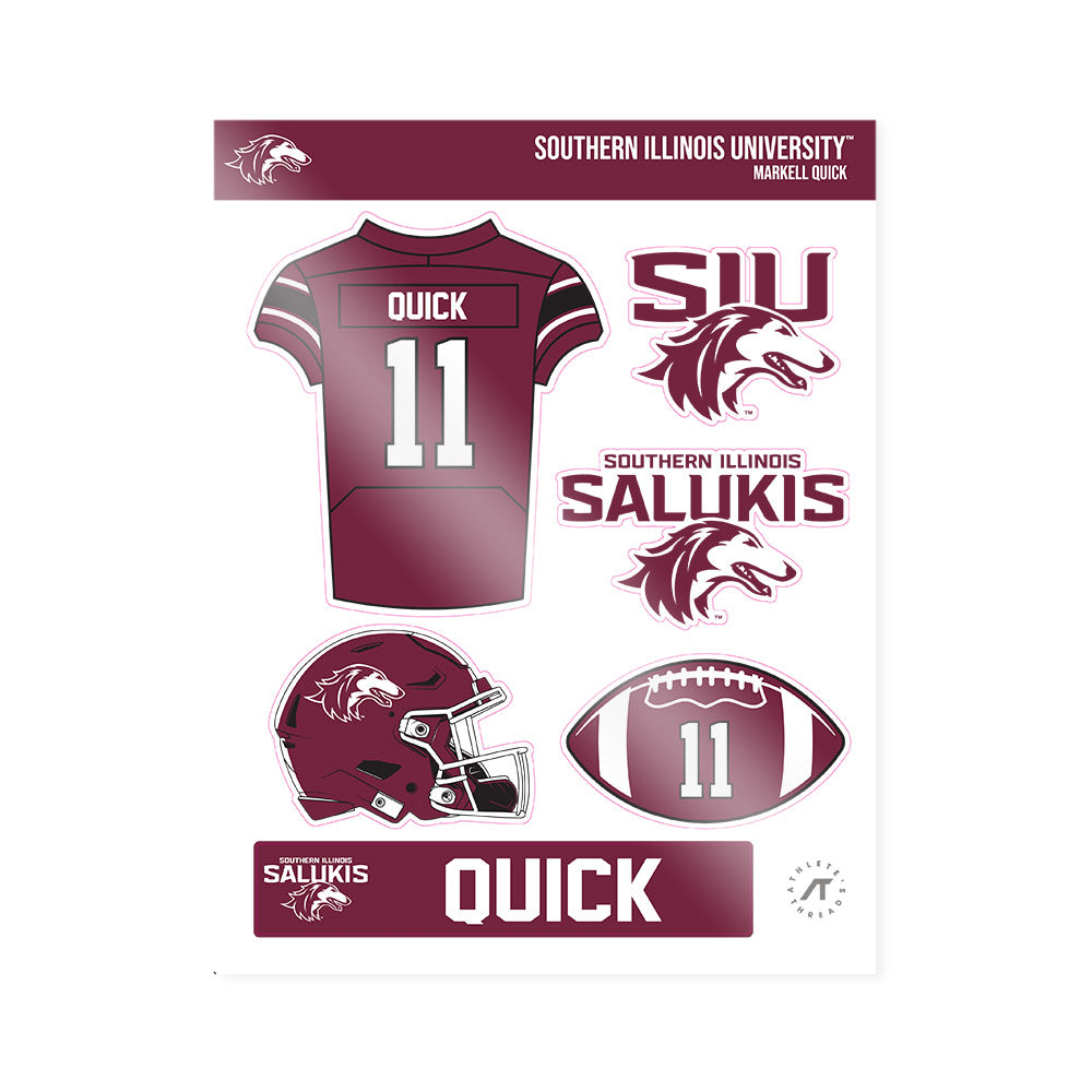 SIU Carbondale - NCAA Football : Markell Quick - Sticker Sheet-0