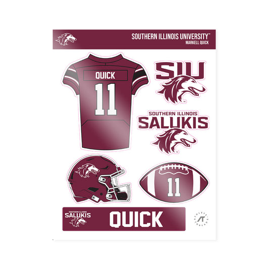 SIU Carbondale - NCAA Football : Markell Quick - Sticker Sheet-0