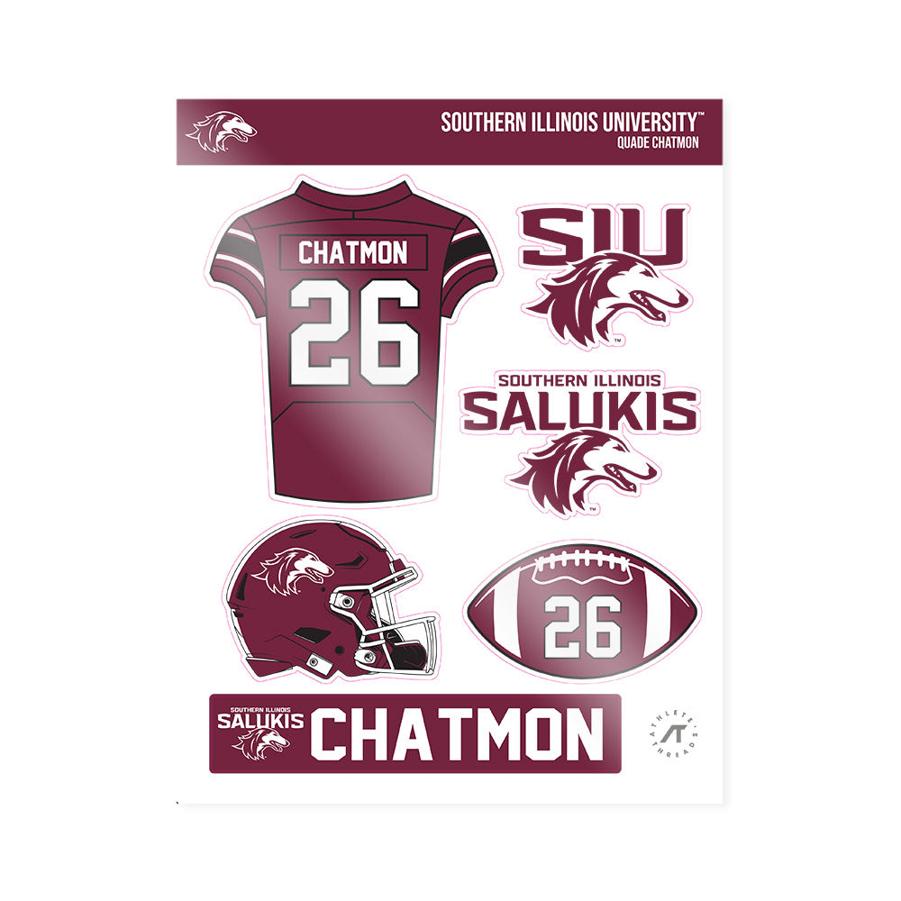 SIU Carbondale - NCAA Football : Quade Chatmon - Sticker Sheet-0