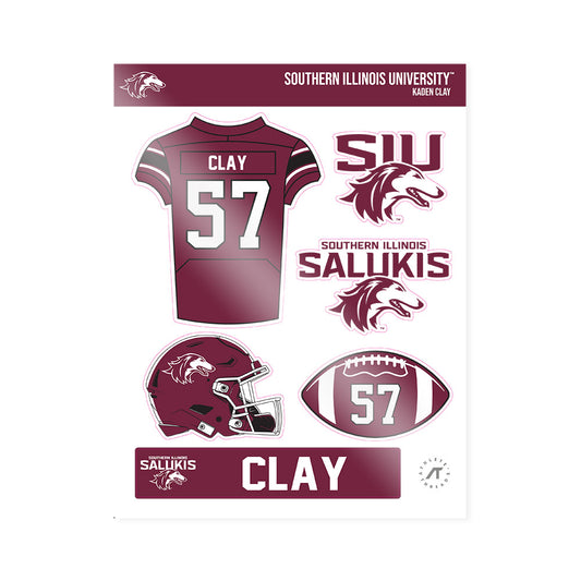 SIU Carbondale - NCAA Football : Kaden Clay - Sticker Sheet-0