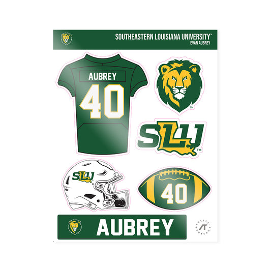SLU - NCAA Football : Evan Aubrey - Sticker Sheet-0