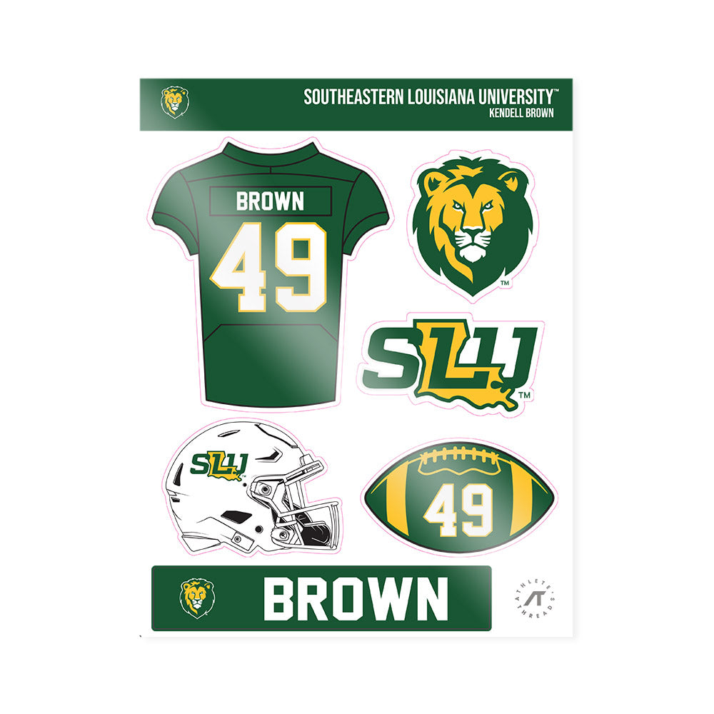 SLU - NCAA Football : Kendell Brown - Sticker Sheet-0