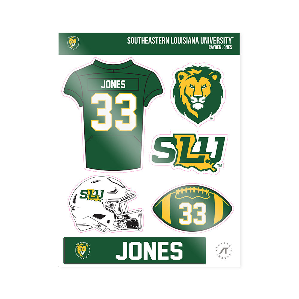 SLU - NCAA Football : Cayden Jones - Sticker Sheet-0