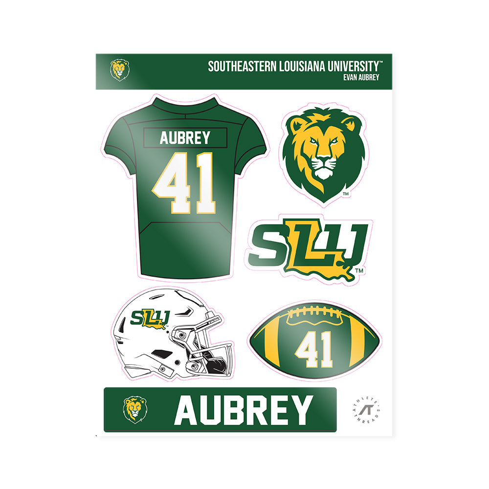SELU - NCAA Football : Evan Aubrey - Sticker Sheet-0