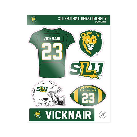 SLU - NCAA Football : Zack Vicknair - Sticker Sheet-0
