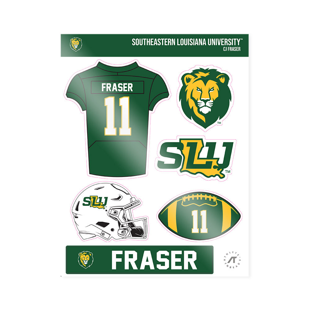 SLU - NCAA Football : CJ Fraser - Sticker Sheet-0