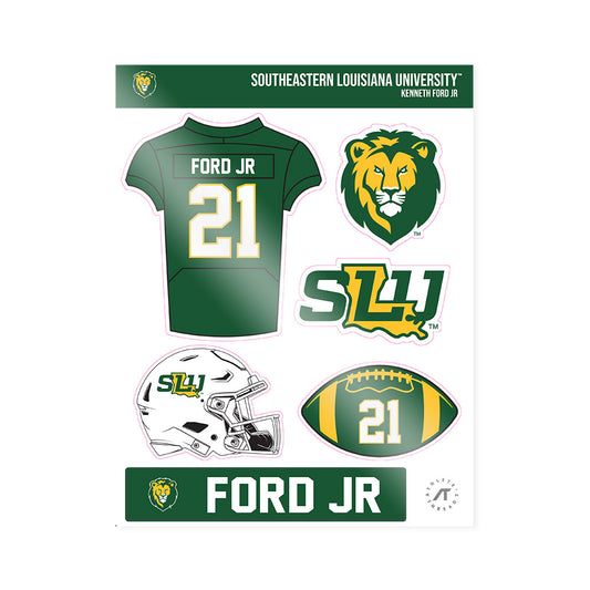 SLU - NCAA Football : Kenneth Ford jr - Sticker Sheet-0
