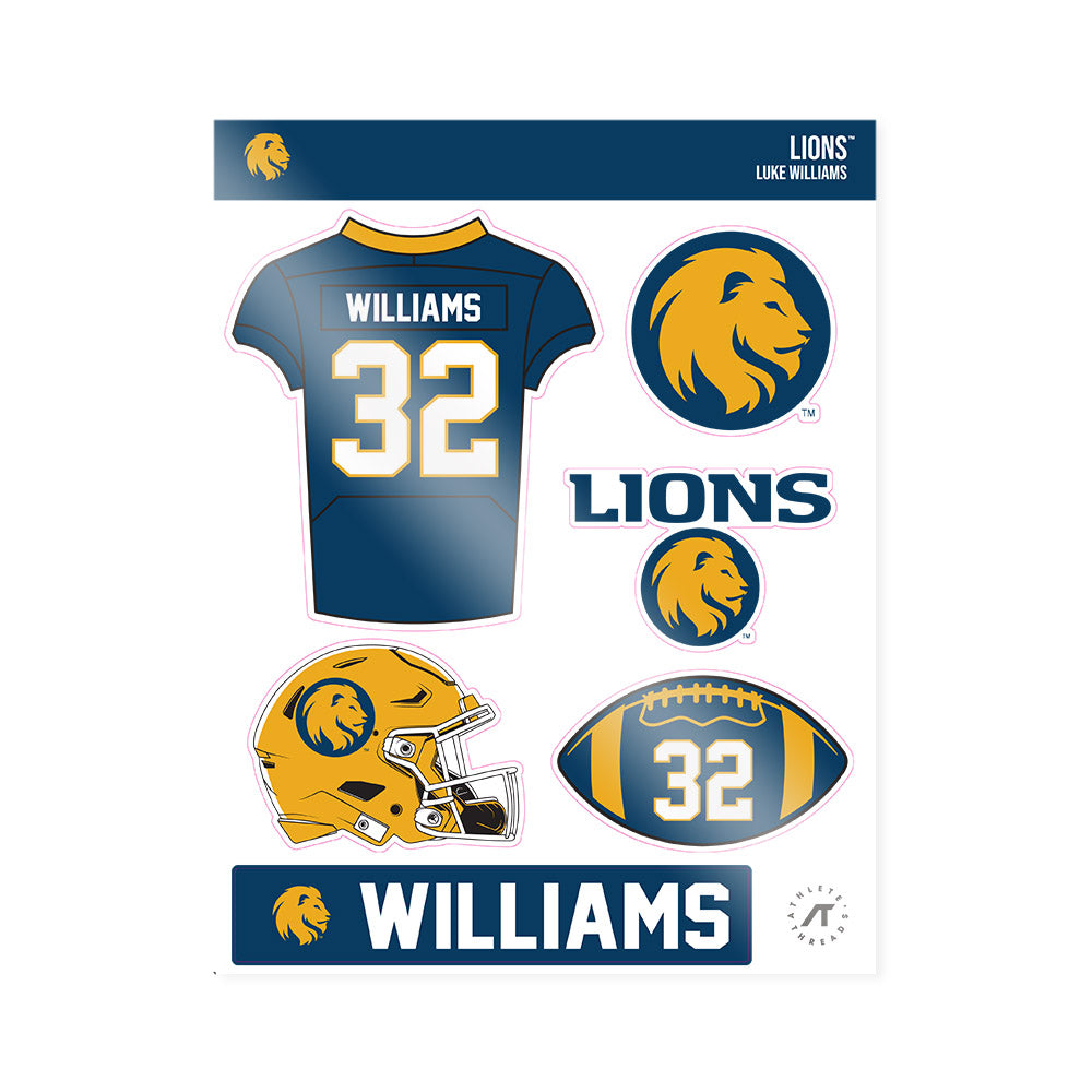  - NCAA Football : Luke Williams - Sticker Sheet-0