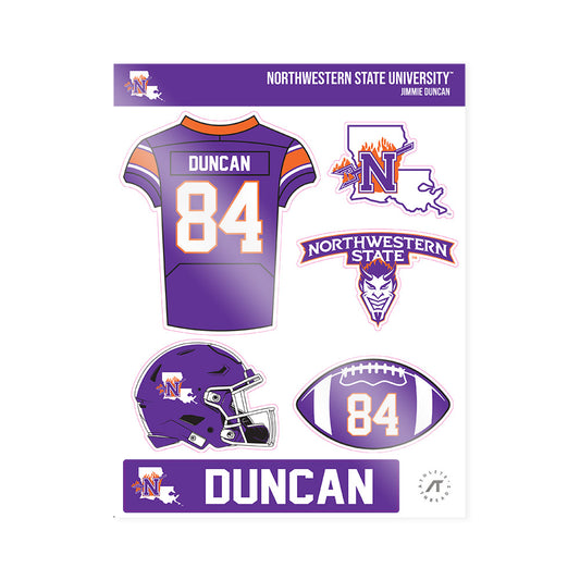 Northwestern State - NCAA Football : Jimmie Duncan - Sticker Sheet-0