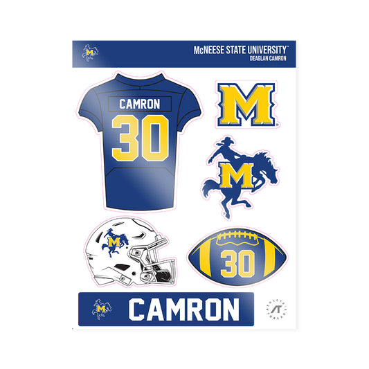 McNeese State - NCAA Football : Deaglan Camron - Sticker Sheet-0