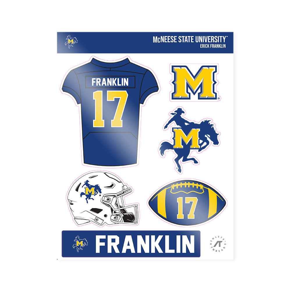 McNeese State - NCAA Football : Erick Franklin - Sticker Sheet-0